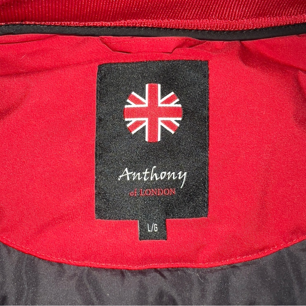 Anthony of London Men's Red Puffer Jacket Winter Coat size Large. - Picture 4 of 11